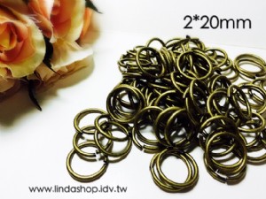 T012C-20 古銅色C圈(2*20mm硬) 